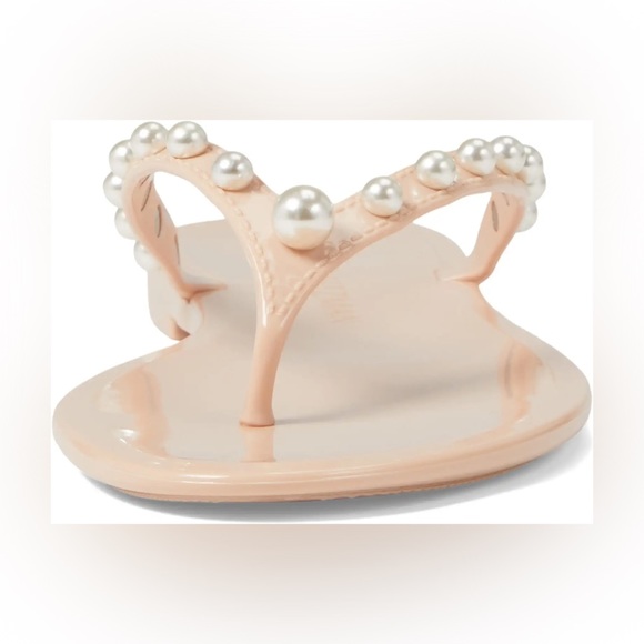 Stuart WeitzmanGoldie Pearly Jelly Flip Flops Sz 6 - Picture 2 of 6